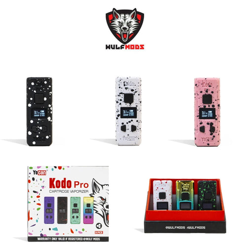 Yocan Kado Pro By Wulf 400mAh Adjustment Voltage Cartridge Battery Assorted Colors 9ct Display Box - Premium  from O&Z WHOLESALE - Just $76! Shop now at O&Z WHOLESALE